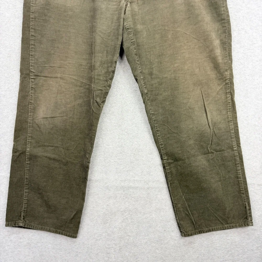 Woolrich Corduroy Pants Mens 42x30 Olive Green Brown Cord Straight 5-Pocket Work